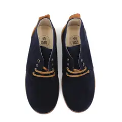 MAK SHOES - Botín Bicolor Niños y Adultos acabado Cuero Ante con Cordones