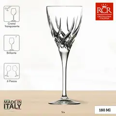 RCR  ITALIA - Copas de Cristal Trix RCR 180 ml 6 Piezas