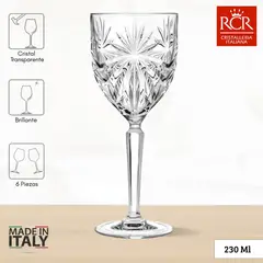 RCR  ITALIA - Copas de Cristal Oasis 3 Vino RCR 230 ml 6 Piezas