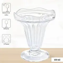 Ichimatsu - Copas de Vidrio Para Helado 150 Ml 4 Piezas