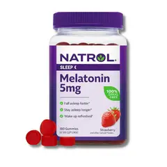 NATROL - Melatonina 5 Mg 180 gomitas sabor Strawberry