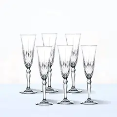 RCR  ITALIA - Copas de Cristal Melodía Flauta RCR 160 Ml 6 Piezas