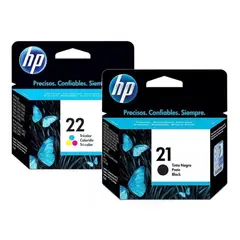 FISHPOND - Kit Tinta HP 21, 22 Negro, Tricolor