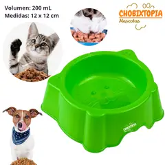 GENERICO - PLATO PARA MASCOTA OREJITAS VERDE LIMON INTENSO x 200 ML