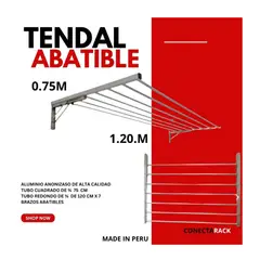 GENERICO - Tendal Abatible de alta calidad 75 X 120