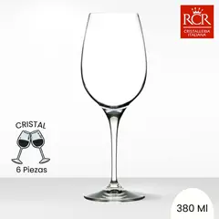 RCR  ITALIA - Copas de Cristal Invino Vino Blanco RCR 380 ml 6 Piezas
