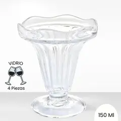 Ichimatsu - Copas de Vidrio Para Helado 150 Ml 4 Piezas