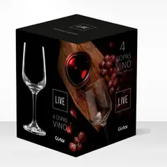 CRISTAR - Copa de Vidrio Trentino 371 Ml 4 Piezas