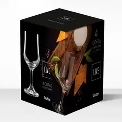 CRISTAR - Copa de Vidrio Cervecera Bolonia 384 Ml 4 Piezas