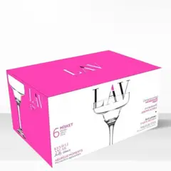 LAV - Copa de Vidrio Margarita Misket 295 Ml 6 Piezas