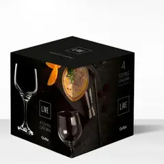 CRISTAR - Copa de Vidrio Can Lisa Ginebra 653 Ml 4 Piezas