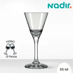 NADIR - Copa de Vidrio Donna Licor 65 Ml 12 Piezas