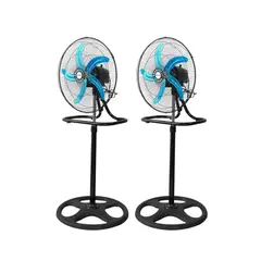 PREMIUM - PACK X2 VENTILADORES 5 ASPAS ALUMINIO 3 EN 1 MOTOR 65W