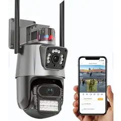 GENERICO - CAMARA WIFI GIRATORIA ICSEE 8MP ULTRA HD EXTERIOR-INTERIOR