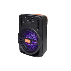 GENERICO - Parlante Plastico con Bluetooth y Bateria Recargable Negro