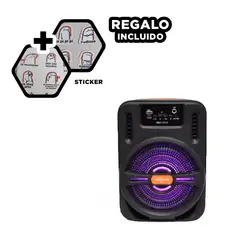 GENERICO - Parlante con Buen Sonido en Color Negro Y+Regalo Stickers