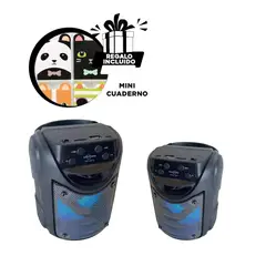 GENERICO - Parlante con Bateria Recargable en Negro Y+Regalo Agendita