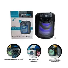 GENERICO - Pack2 Bocina de Buen Sonido en Negro Y+Ligas de Regalo