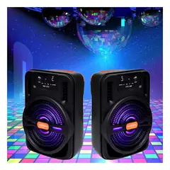 GENERICO - Pack6 Altavoz Recargable de Color Negro