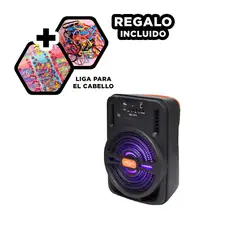 GENERICO - Pack6 Parlante Buen Sonido en Color Negro Y+Ligas de Regalo