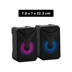 GENERICO - Pack4 Parlante para Computadora en Negro Y+Regalo Agendita