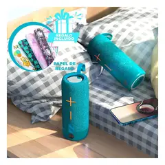 GENERICO - Dispositivo de Sonido Compacto en Celeste Y+Papel de Regalo