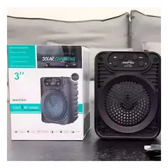 GENERICO - Pack2 Parlante de Ultimo Modelo con Pane Solar en 3 pulgadas