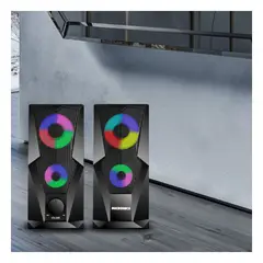 GENERICO - Pack2 Bocina para PC y Laptops en Negro Y+Ligas de Regalo