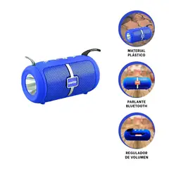 GENERICO - Pack4 Parlante Elegante en Azul Y+Banderitas Adhesivas