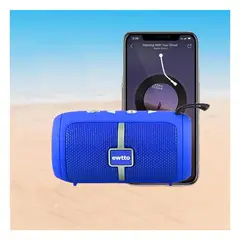 GENERICO - Pack4 Bocina con Bluetooth EWTTO en Tonalidad Azul