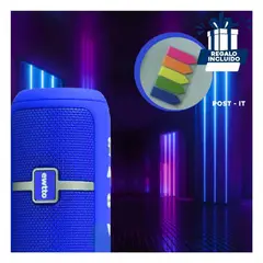 GENERICO - Pack6 Bocina con Bluetooth en Azul Y+Banderitas Adhesivas