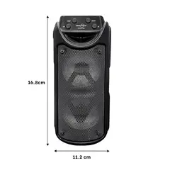 GENERICO - Pack2 Sistema de Audio Multifuncional Recargable en Negro