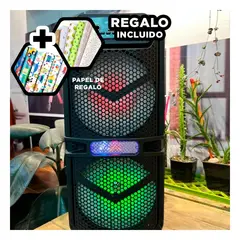 GENERICO - Altoparlante Innovador y Util en Negro Y+Papel de Regalo
