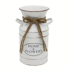 VATYERTY - Jarrón vintage de metal galvanizado estilo granja