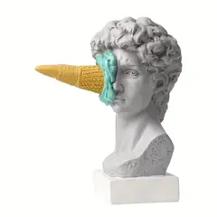 VATYERTY - Escultura de resina de David con cono de helado