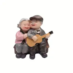 VATYERTY - Encantadora figura de resina de pareja de ancianos