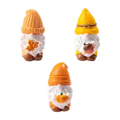 VATYERTY - 3 piezas figuras de gnomos con hojas de otoño