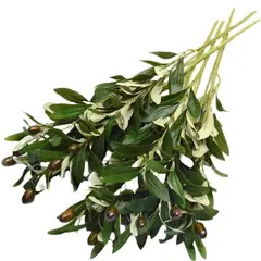 VATYERTY - Paquete de 5 tallos de ramas de olivo artificiales de plástico