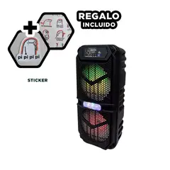 GENERICO - Parlante con Conexion USB en Negro Y+Regalo Stickers
