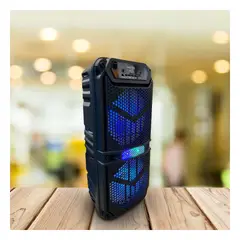 GENERICO - Pack2 Parlante con Conexion en Negro Y+Papel de Regalo