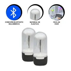 GENERICO - Pack4 Parlante Bluetooth en Transparente Y+Ligas de Regalo