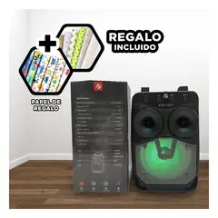 GENERICO - Parlante con Conexion Bluethoot Negro Y+Papel de Regalo