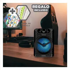 GENERICO - Pack12 Bocina Inalambrica de 4pulg Negro Y+Papel de Regalo