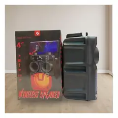 GENERICO - Pack4 Altavoz Inalambrico para Karaoke de Color Negro