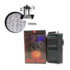 GENERICO - Pack12 Altavoz con Conexion Bluethoot Negr Y+Regalo Stickers