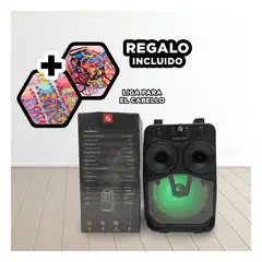 GENERICO - Pack12 Altavoz para Karaoke Negro Y+Banderitas Adhesivas