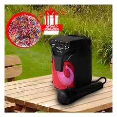 GENERICO - Bocina Compacto Robusto en Color Rojo Y+Ligas de Regalo