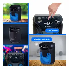 GENERICO - Pack6 Parlante Portatil en Tono Azul Y+Regalo Agendita