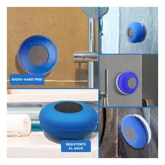 GENERICO - Pack6 Altavoz Resistente al Agua Azul Y+Regalo Agendita