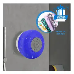 GENERICO - Pack12 Speaker Estetico de Bano Azul Y+Papel de Regalo